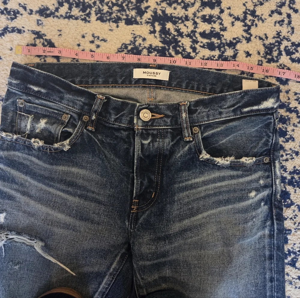 Moussy Dark Blue Ankle Jeans - Picture 4 of 9